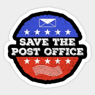 Retro Vintage Save The Post Office Sticker